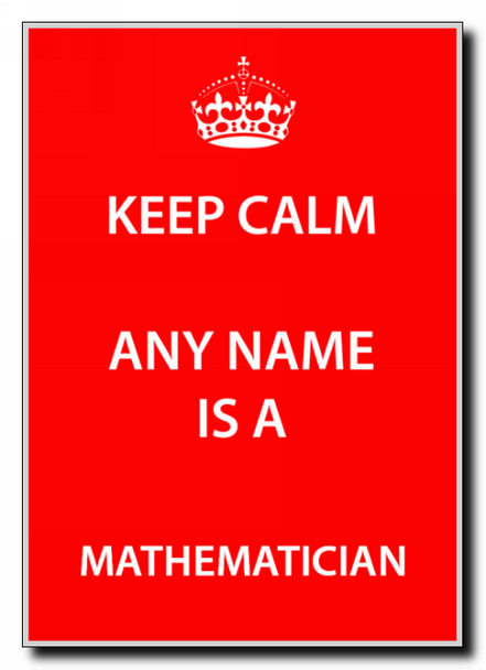 Mathematician Personalised Keep Calm Jumbo Magnet