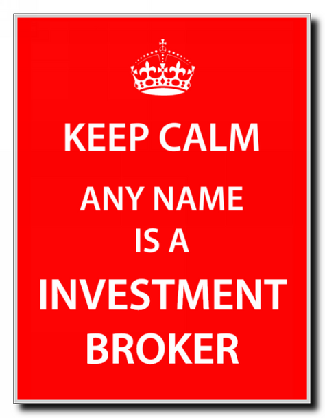 Investment Broker Personalised Keep Calm Jumbo Magnet