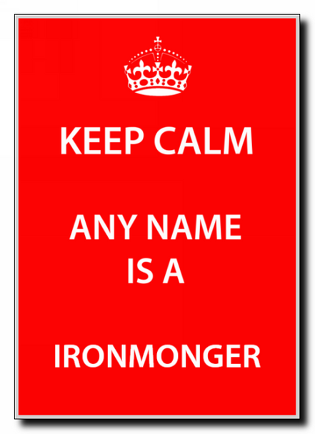 Ironmonger Personalised Keep Calm Jumbo Magnet