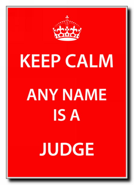 Judge Personalised Keep Calm Jumbo Magnet