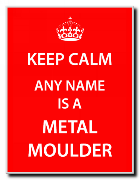 Metal Moulder Personalised Keep Calm Jumbo Magnet