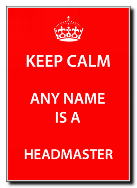 Headmaster Personalised Keep Calm Jumbo Magnet