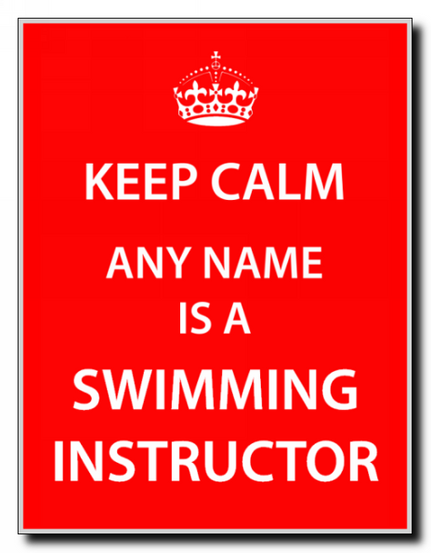 Swimming Instructor Personalised Keep Calm Jumbo Magnet