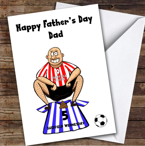 United Shitting On Wednesday Funny Wednesday Football Fan Father's Day Card