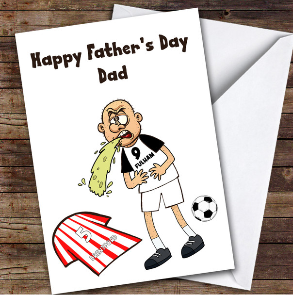 Fulham Vomiting On Brentford Funny Brentford Football Fan Father's Day Card