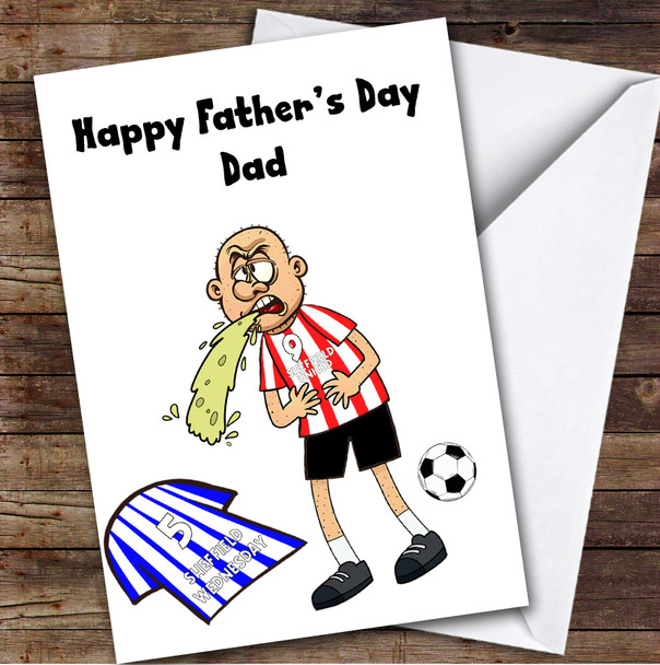 United Vomiting On Wednesday Funny Wednesday Football Fan Father's Day Card