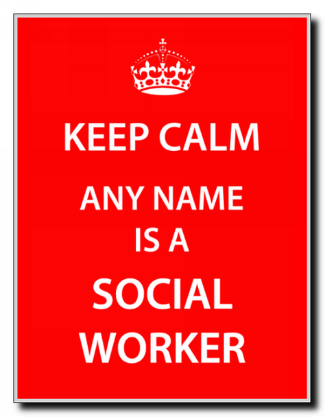 Social Worker Personalised Keep Calm Jumbo Magnet