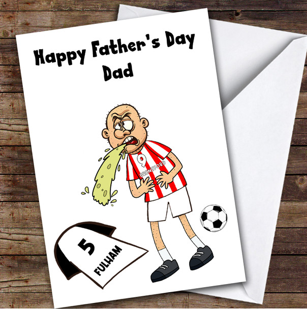 Brentford Vomiting On Fulham Funny Fulham Football Fan Father's Day Card