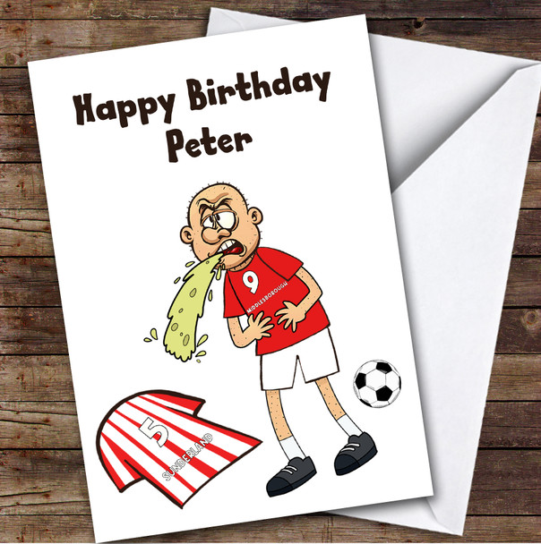 Middlesborough Vomiting On Sunderland Funny Sunderland Football Birthday Card