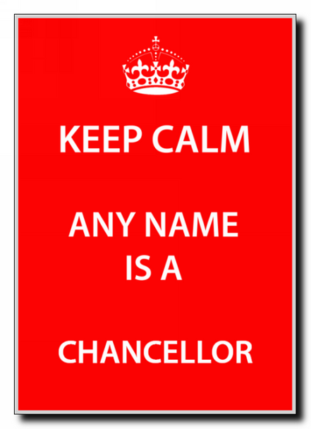 Chancellor Personalised Keep Calm Jumbo Magnet