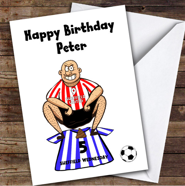 United Shitting On Wednesday Funny Wednesday Football Fan Birthday Card