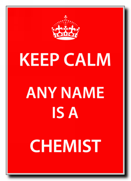 Chemist Personalised Keep Calm Jumbo Magnet