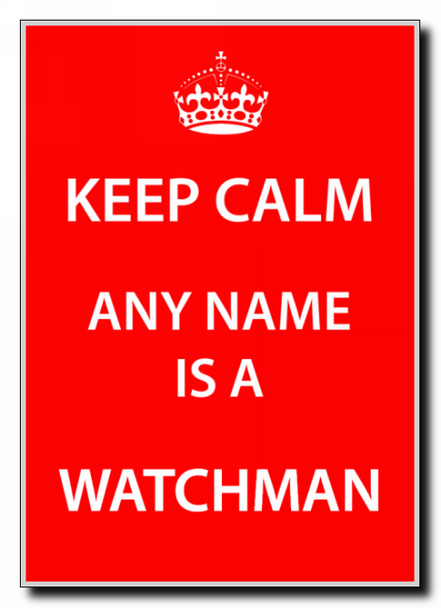 Watchman Personalised Keep Calm Jumbo Magnet