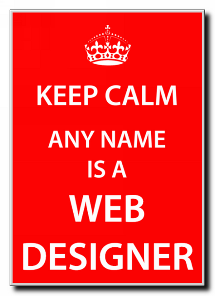 Web Designer Personalised Keep Calm Jumbo Magnet