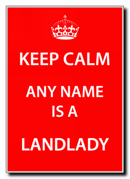 Landlady Personalised Keep Calm Jumbo Magnet