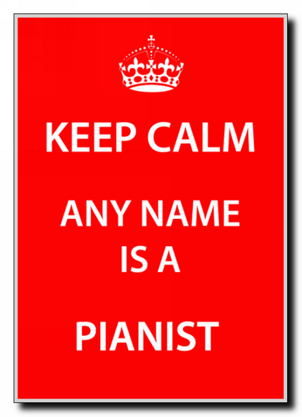 Pianist Personalised Keep Calm Jumbo Magnet