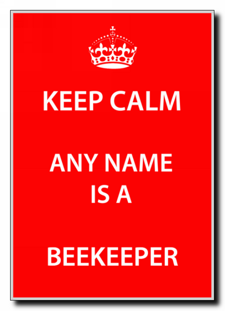 Beekeeper Personalised Keep Calm Jumbo Magnet