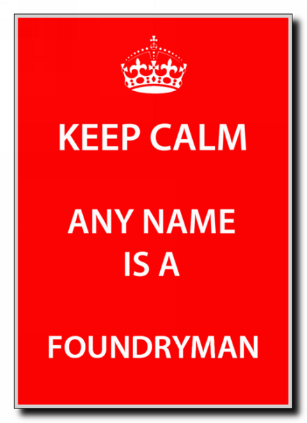 Foundryman Personalised Keep Calm Jumbo Magnet