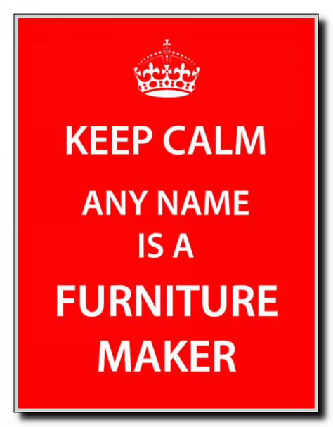 Furniture Maker Personalised Keep Calm Jumbo Magnet