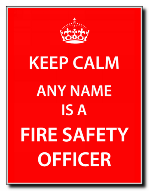 Fire Safety Officer Personalised Keep Calm Jumbo Magnet
