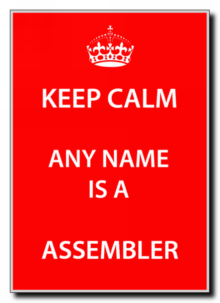 Assembler Personalised Keep Calm Jumbo Magnet