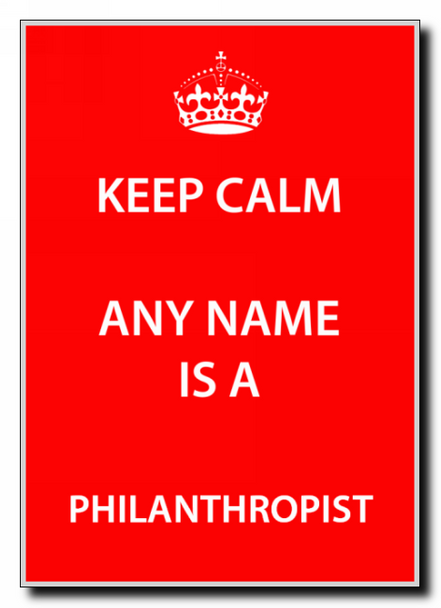 Philanthropist Personalised Keep Calm Jumbo Magnet