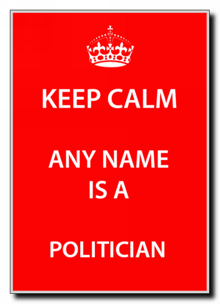 Politician Personalised Keep Calm Jumbo Magnet