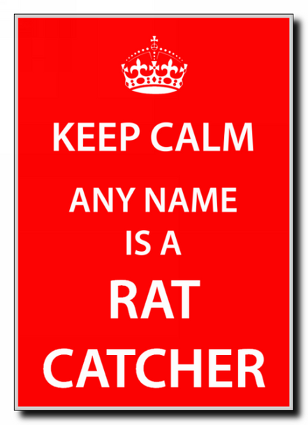 Rat Catcher Personalised Keep Calm Jumbo Magnet