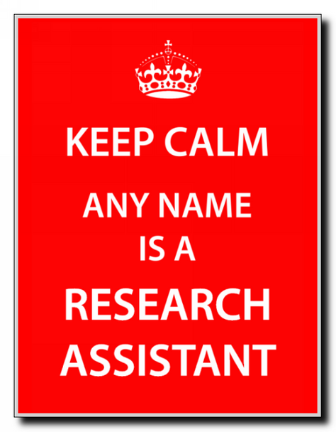 Research Assistant Personalised Keep Calm Jumbo Magnet