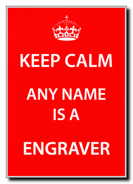 Engraver Personalised Keep Calm Jumbo Magnet