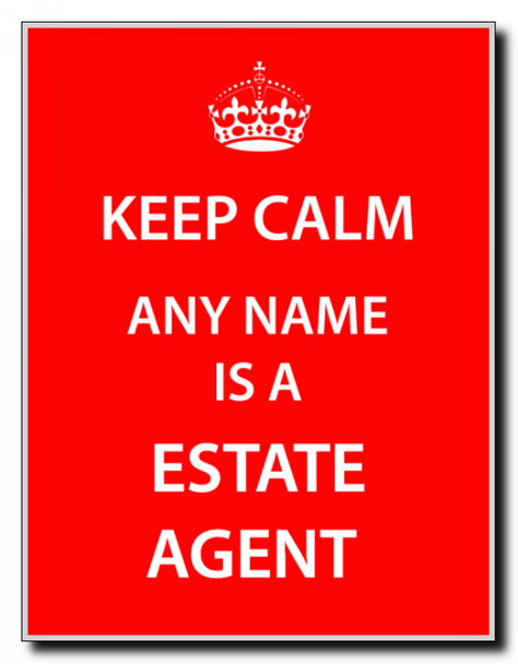 Estate Agent Personalised Keep Calm Jumbo Magnet