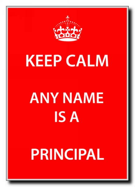 Principal Personalised Keep Calm Jumbo Magnet