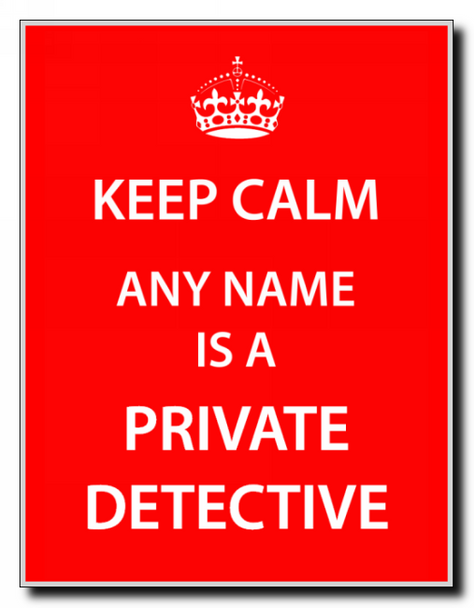 Private Detective Personalised Keep Calm Jumbo Magnet