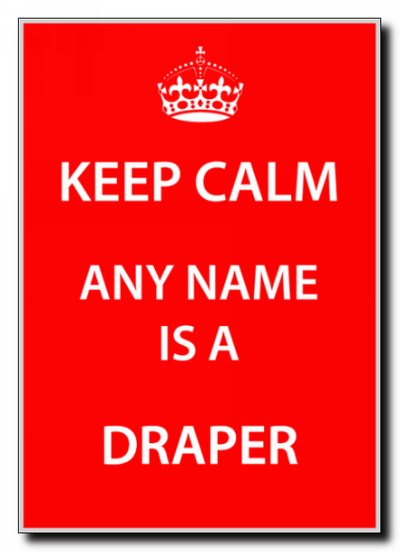 Draper Personalised Keep Calm Jumbo Magnet