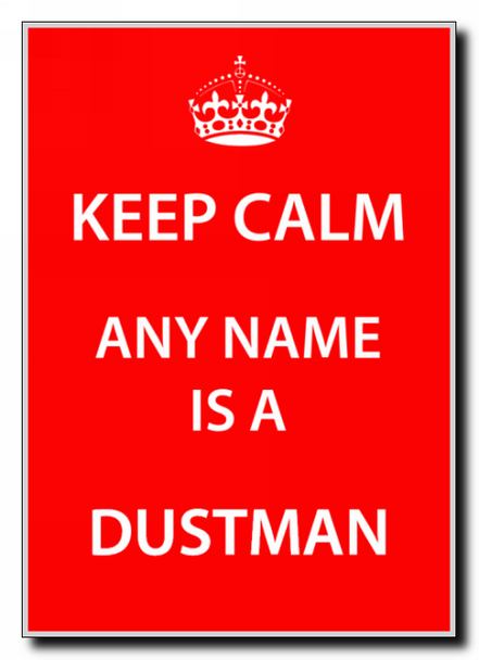 Dustman Personalised Keep Calm Jumbo Magnet