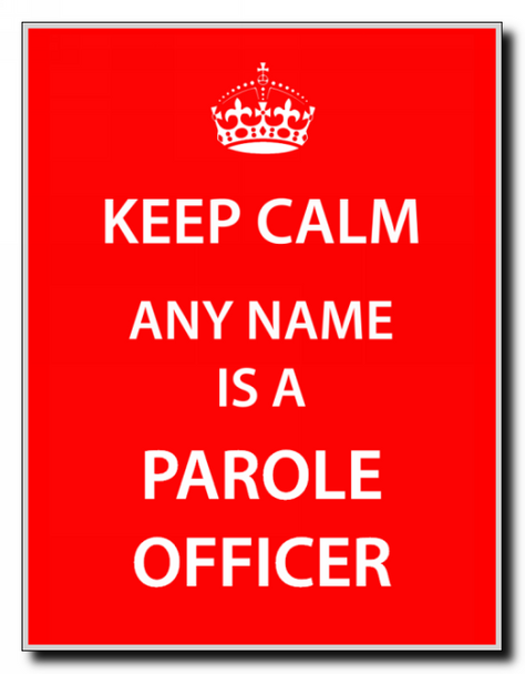 Parole Officer Personalised Keep Calm Jumbo Magnet