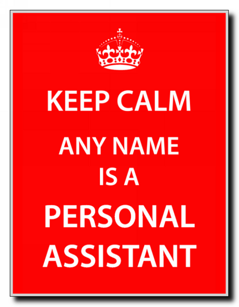 Personal Assistant Personalised Keep Calm Jumbo Magnet