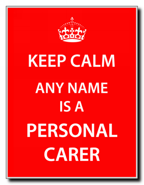 Personal Carer Personalised Keep Calm Jumbo Magnet