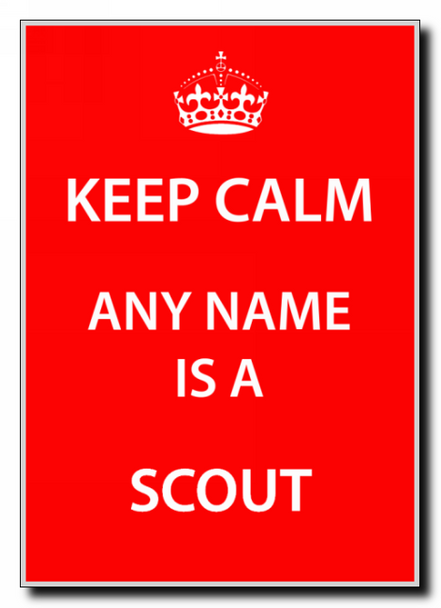 Scout Personalised Keep Calm Jumbo Magnet