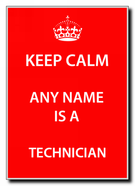 Technician Personalised Keep Calm Jumbo Magnet