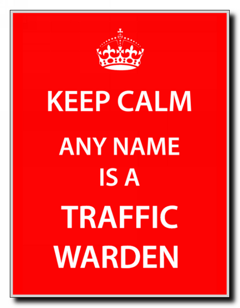 Traffic Warden Personalised Keep Calm Jumbo Magnet