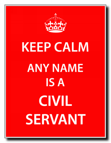 Civil Servant Personalised Keep Calm Jumbo Magnet