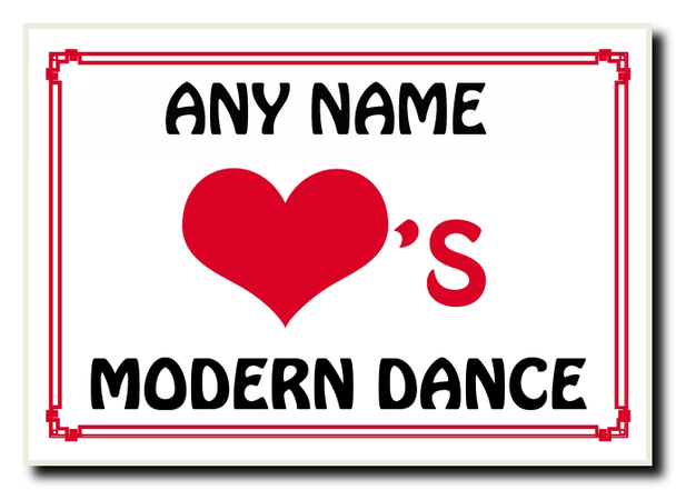 Love Heart Modern Dance Personalised Jumbo Magnet
