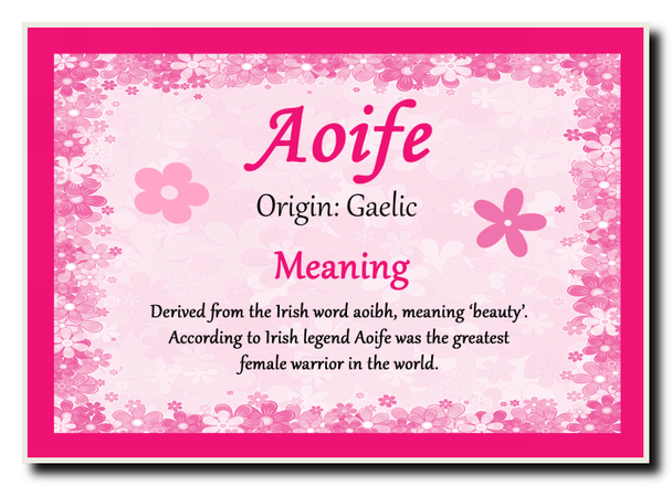 Aoife Personalised Name Meaning Jumbo Magnet