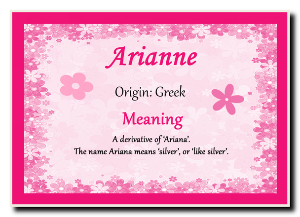 Arianne Personalised Name Meaning Jumbo Magnet