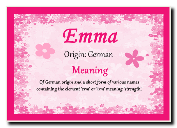 Emma Personalised Name Meaning Jumbo Magnet