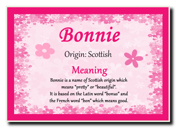 Bonnie Personalised Name Meaning Jumbo Magnet