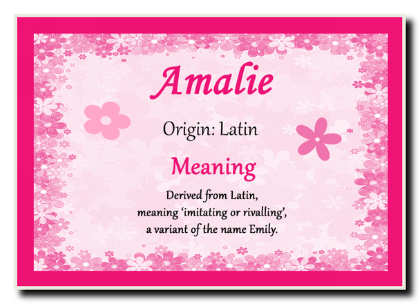 Amalie Personalised Name Meaning Jumbo Magnet