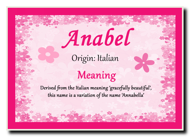 Anabel Personalised Name Meaning Jumbo Magnet