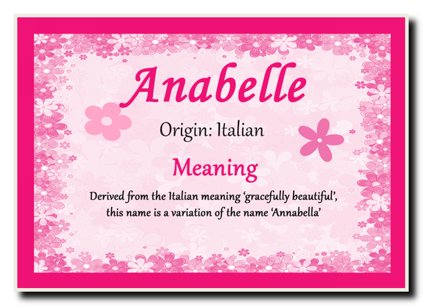 Anabelle Personalised Name Meaning Jumbo Magnet